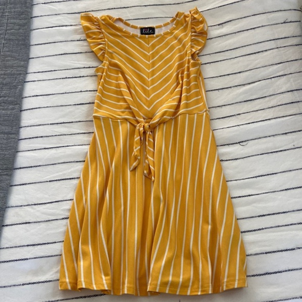 Lilt yellow and white striped dress